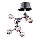 30014 7 Semi Light Bulb Flush Collection Molecular - Ceiling Chrome