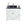 313yg319-36w-bw Laviva Wimbledon White Cabinet And Black Wood Counter 706970287563