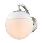 3218-1w Pw-wht Golden Lighting Dixon Pewter Bath Sconce 844375055766