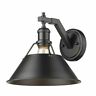 3306-1w Blk-blk Trent Austin Design Gangemi Dimmable Armed Sconce Matte 196422693484