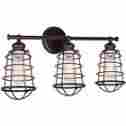 33290 Bathroom Lamps 3 Lights Vanity Light Vintage Industrial Design Coffee Bronze 630937133290