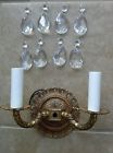 34-8714 Wall . World Crystal Vintage Nib Bronze Sconce Light Model