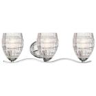 3423-77 Minka Lavery Vanity Light Lights Chrome Textured Clear 747396097657