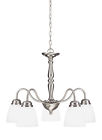 3512405962 Sea Gull Lighting Northbrook Brushed Nickel Satin Etched Glass Down