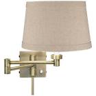 37857-2f003-u2363 Barnes And Ivy Natural Linen Drum Antique Brass 886305105455
