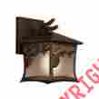 39325 Portfolio Rustic Outdoor Lighting Wall Fixture Bronze Light Cabin Lodge Porch Deck Lamp