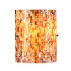 3ct28cc08-ws1 Chloe Wall Sconce Handcrafted Mount Sea Shell Mosaic 602573006139