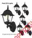 4-panel Dlight-301blk Unbranded Stylish Wall Mount Lanterns For Dusk-to-dawn Illumination Pack Of 6
