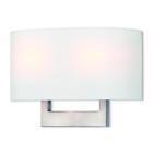 42401-91 Livex Lighting Hayworth Wall Sconce Brushed Nickel 847284053694