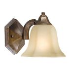4381-96 Imports - Finish Bath Scavo Glass Light World Tinted Bronze 1 Sconce