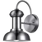 44093 Globe Electric Lunes Downward Wall Sconce Brushed Steel 058219440933