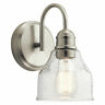 45971ni Kichler Brushed Nickel Avery Single Light Wide Bathroom 783927551878