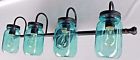 4van-bjar-db-cl Mason Jar Lighting Light Blue Dark Bronze Vanity Bathroom Wall 4van-bjar-db-cl Mason Jar Lighting Light Blue Dark Bronze Vanity Bathroom Wall
