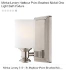 5171-84 Harbour Point Brushed Nickel One Light Bath Fixture