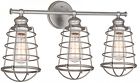 519728 Design House Ajax 3 Light Vanity Galvanized Steel Finish 044321519728