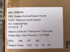 5556246 Pottery Barn Sussex Linen Shade Sconce Chrome Finish New In