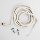 556808 Cost Plus World Market Natural Macrame Cotton Rope Electrical Swag