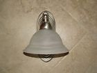 5691-pw Unbranded One Light Wall Sconce Brushed Nickel Glass Shade