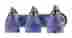 570-3c-bl Elk 3 Light Vanity In Polished Chrome Starburst Blue Glass New 748119009186