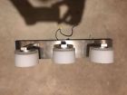 579300 Unbranded Satin Nickel Vanity Light Frosted Glass Wide 579300 Unbranded Satin Nickel Vanity Light Frosted Glass Wide