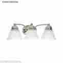 58827 Nuvo 3 Light Vanity Fixture Chrome Bathroom Glass Metal Wall Mount Lighting Polished 745964358827