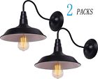 59513 Unbranded Industrial Wall Mount Light Fixture Sconce Black 617949959513
