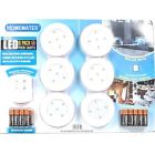 6 Pk. Lite00650 - Remote Homemates Led Lights Wireless Puck