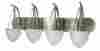 60 137 Nuvo Four Light Vanity With Water Spot Glass Brushed Nickel