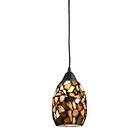 60018-1 1 Rust Pendant Light Trego Bulb Dark - Stone Multi-colored
