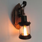 607841455213 Baycheer Industrial Cottage Wall Light Metal Clear Glass