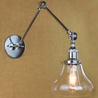 607841457149 Baycheer Industrial Clear Glass Bowl Shade Wall Sconce