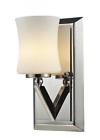 608-1v-ch Elite Collection Chrome Matte Opal Shade Vanity Light 685659022391