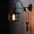 615855053929 Susuo Retro Industrial Retractable Pulley Wall Light Sconce