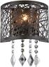 616524342764 Wall Sconce Finley Clear Crystal Matte Dark Brown