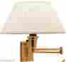 617012 Nba Swing Arm Wall Lamp Polished Brass With White Collor Shade Nice 076335617121