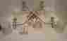 6189 Kichler Lighting Brushed Nickle 4 Light Wall Fixture Sconce Accent