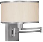 6279-91 Livex Lighting Wall Sconce Brushed Nickel Swing Arm 0847284005853