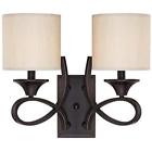 6302700 Westinghouse Lenola Indoor Wall Fixture Amber Bronze Finish