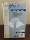 6459879 645987506949 Portfolio White Finish Frosted Glass Shades Indoor Lighting Wall Fixture