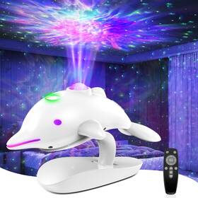 Ylq-l3 Ｓ Ｏ Ｔ Ｋ Ｚ Dolphin Star Projector For Kids Galaxy Bedroom Room Decor Cap