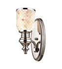 66410-1 Lighting Collection Chadwick Elk Wall Polished Sconce Nickel