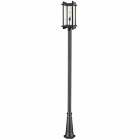 685659123890 Avery Home Lighting Fallow Black Outdoor Post Clear