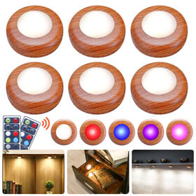 Seb8338479 6packs Puck Lights With Remote Led Color Changing Under Cabinet Lighting