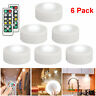 6pcs Dimmable Wireless Led Puck Light Under Cabinet Lamp Remote Control