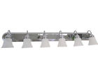 Ch-g188 7003-6 Superior Chrome With Alabaster Swirl Glass Light Bath