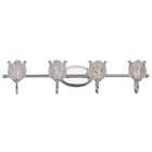 736916650786 Globe Trans Polished Chrome Bath Light Flower Shaped