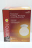 74457 Portfolio Flushmount Ceiling Globe Light Fixture White Interior New