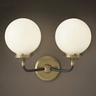 761780098174 Industrial Vintage Heads Globe Glass Wall Lamp Double