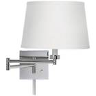 79404-k4850-u2365 Possini Euro Design White Linen Chrome Swing Arm 886305109927