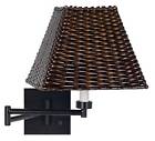 79412-u1248 Barnes And Ivy Espresso With Wicker Square Shade 886305110091